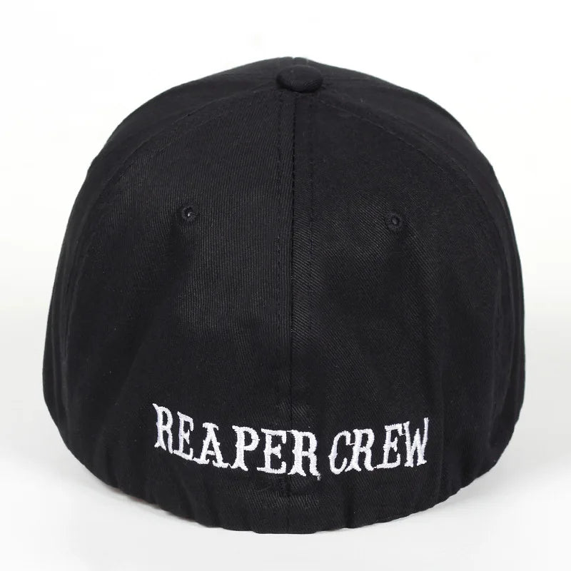 Brand Black Hats Sons Anarchy Reaper Crew Fitted Baseball Cap Women Men Letters Embroidered Hat Hip
