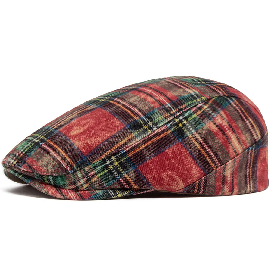 Y2k Plaid Beret Summer Women Hat Vintage Caps For Men Casual Female Sun Soft Flat Hats Visor Newsboy Cap Unisex Adjustable New
