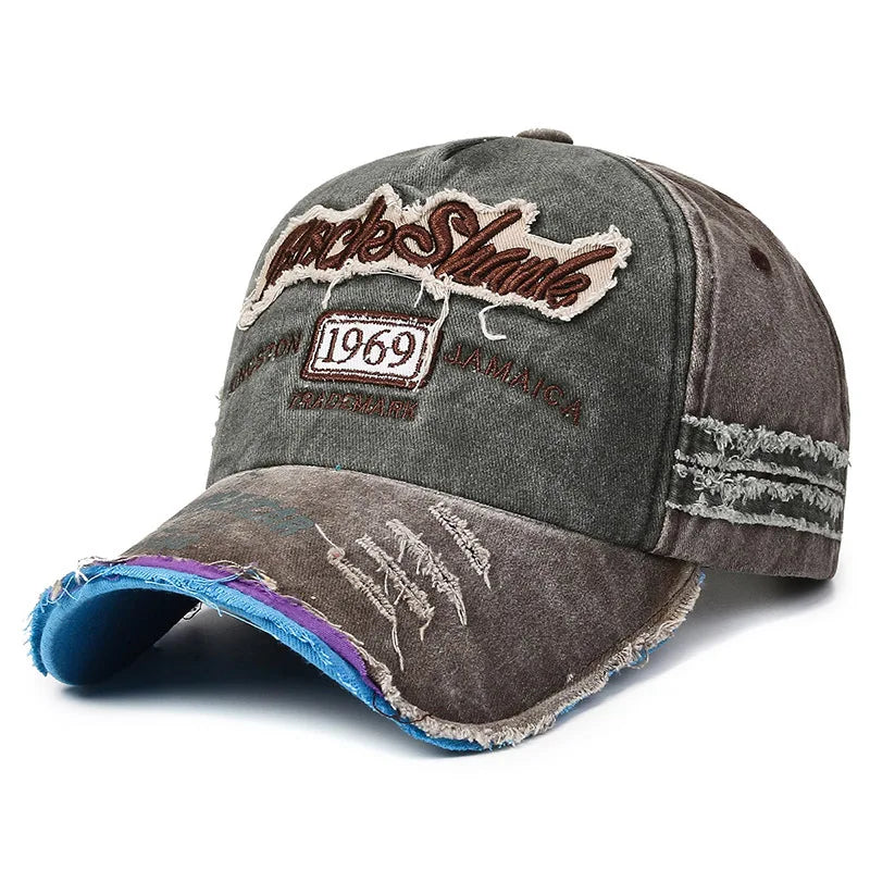 56-60cm Adjustable Retro Old Caps Men Embroidered Letter Baseball 1969 Edged Sports Outdoor Women S