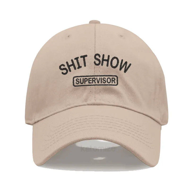Men S Baseball Cap Women Sport Golf Caps Man Washed Cotton Shit Show Supervisor Embroidery Dad Hat