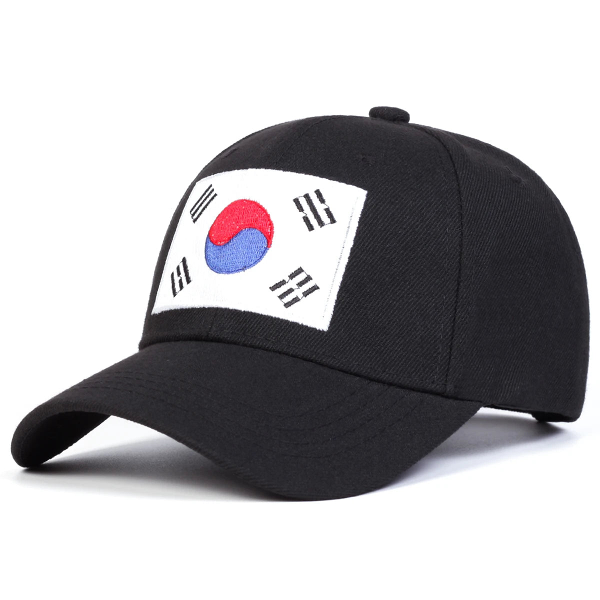 Unisex Korean Flag Embroidery Baseball Caps Spring Autumn Outdoor Adjustable Casual Hats Sunscreen