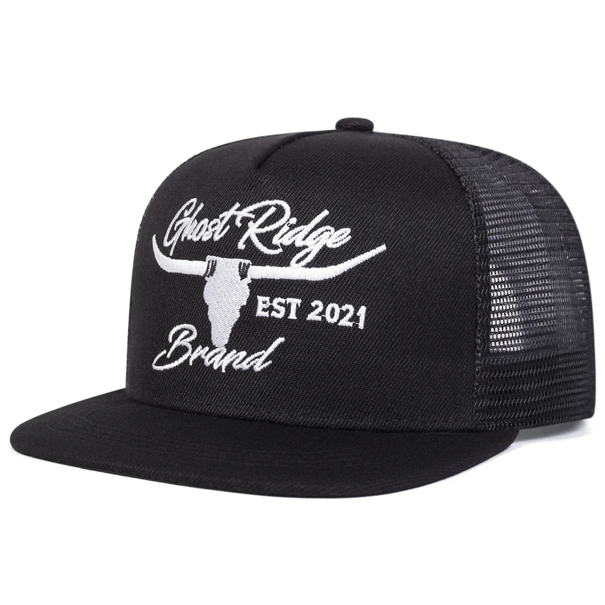 Unisex Bullhead Letter Embroidery Hip-Hop Net Hats Spring Summer Outdoor Adjustable Casual Baseball