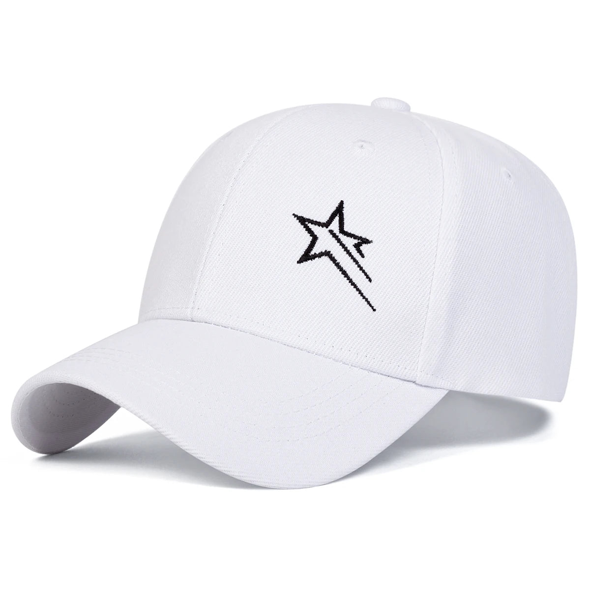 Unisex Five-Pointed Star Embroidery Baseball Caps Spring Autumn Outdoor Adjustable Casual Hats Hip