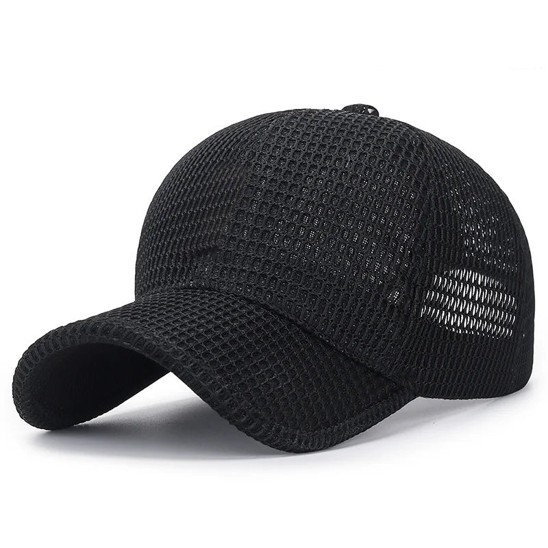 Fashion Breathable Baseball Cap, Quick-drying Mesh Outdoor Sport Fishing Golf Sun Hat For Women & Men