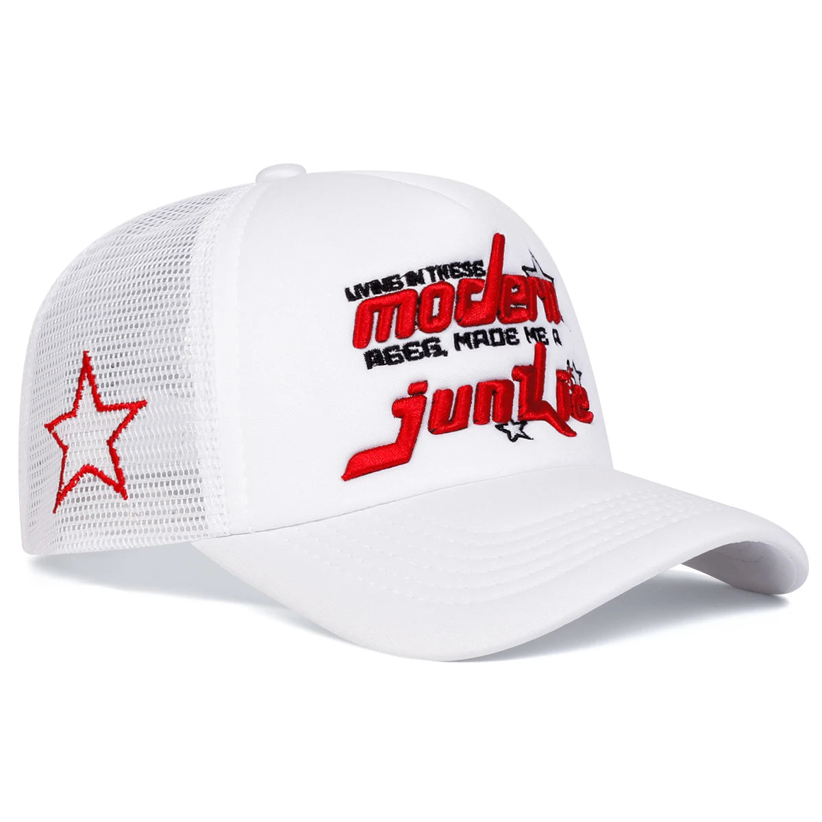 Unisex Modern Junkie Letter Embroidery Baseball Net Caps Spring Summer Outdoor Adjustable Casual
