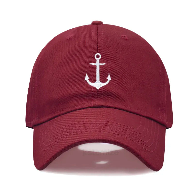 Anchor Embroidered Baseball Cap Women Men Adjustable Soft Washed Cotton Dad Hat Unisex Classic Golf