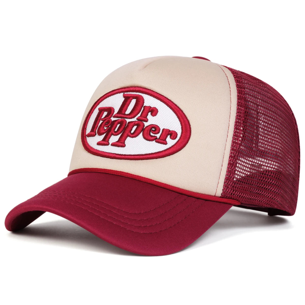 Unisex Dr Prpper Letter Embroidery Baseball Net Caps Spring Summer Outdoor Adjustable Casual Hats