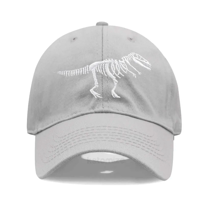 Cotton Baseball Cap Men Women Unisex Embroidery Dinosaur Tyrannosaurus Rex Dad Hat Protection