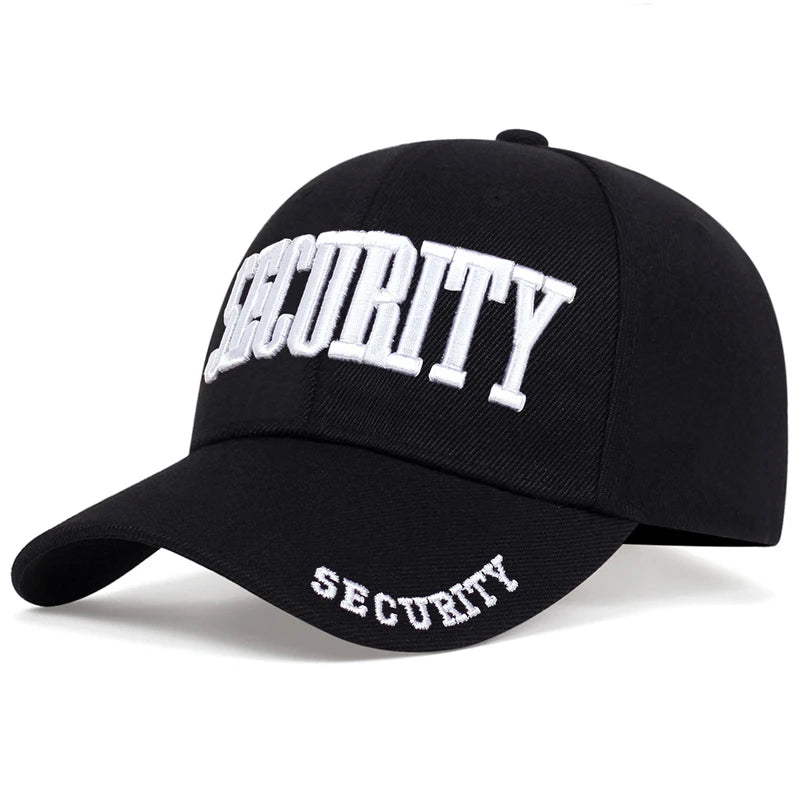Security Letter Embroidery Baseball Cap Usa Men Dad Hat Cotton Adjustable Snapback Hats Adult Male