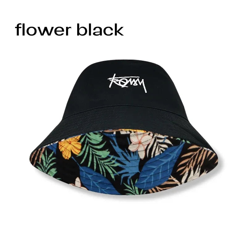 Big Head Letter Print Bucket Hats Men Women Large Size Reversible Hip Hop Fisherman Caps Summer Sun Hat Plus Size Panama