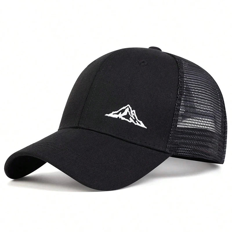Unisex Mountain Range Embroidery Baseball Net Caps Spring Summer Outdoor Adjustable Casual Hats