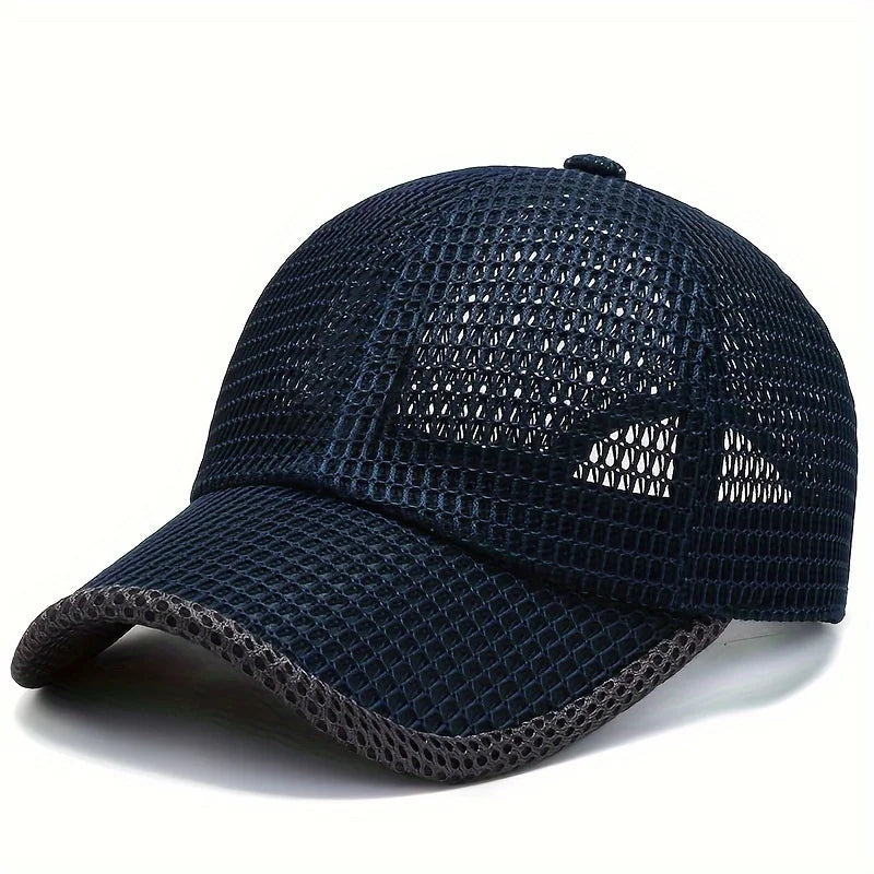 Quick-Dry Unisex Mesh Trucker Cap - Adjustable, Lightweight & Breathable - Ideal for Outdoor Sports, Running, Hiking, Jogging