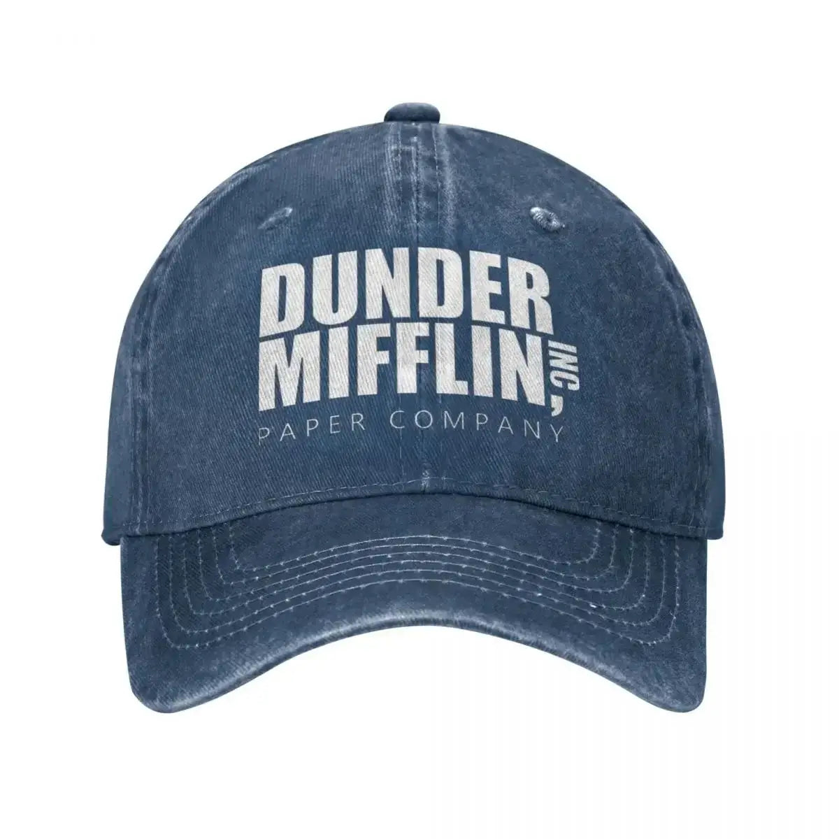 Classic Dunder Mifflin Logo Baseball Caps Men Women Distressed Denim Washed Sun Cap Office Travel