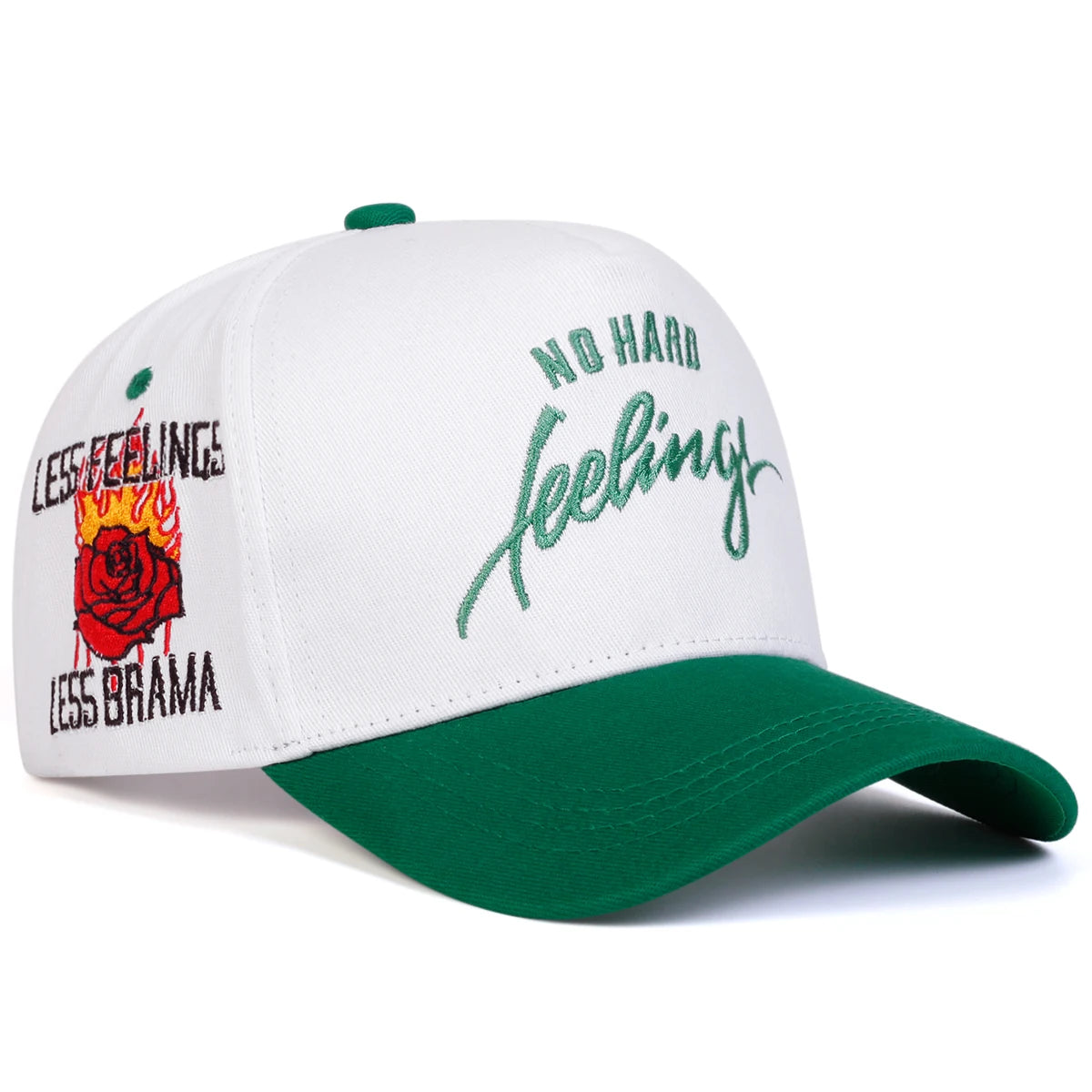 Unisex No Hard Embroidery Side Rose Baseball Caps Spring Autumn Outdoor Adjustable Casual Hats