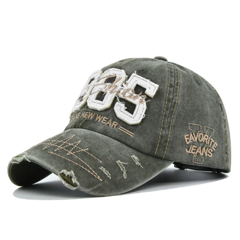 1985 Embroidery Baseball Cap Spring Summer Men Women Hole Patch Letters Retro Adjustable Hat Trucker