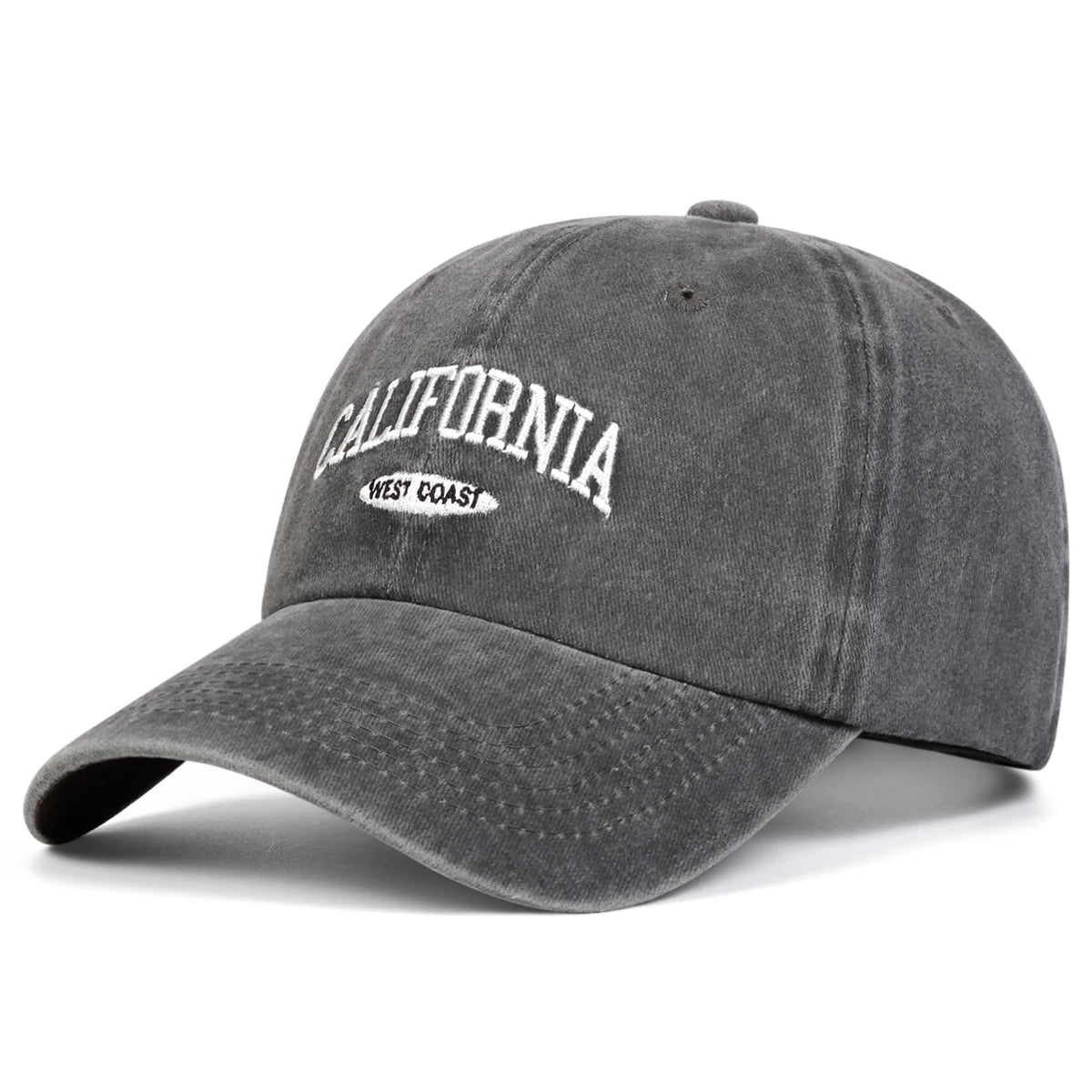 Unisex California Letter Embroidery Wash Baseball Caps Spring Autumn Outdoor Adjustable Casual Hats