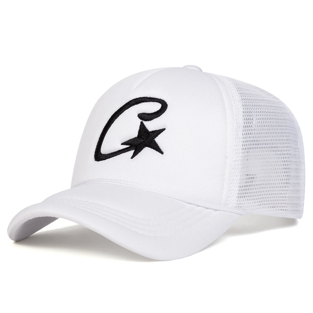 Unisex C Letter Pentagram Embroidery Baseball Net Caps Spring Summer Outdoor Adjustable Casual Hats
