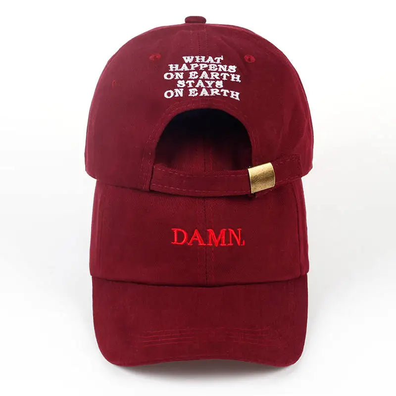Unisex Damn Letter Embroidery Baseball Caps Spring Autumn Outdoor Sunscreen Hat Adjustable Casual