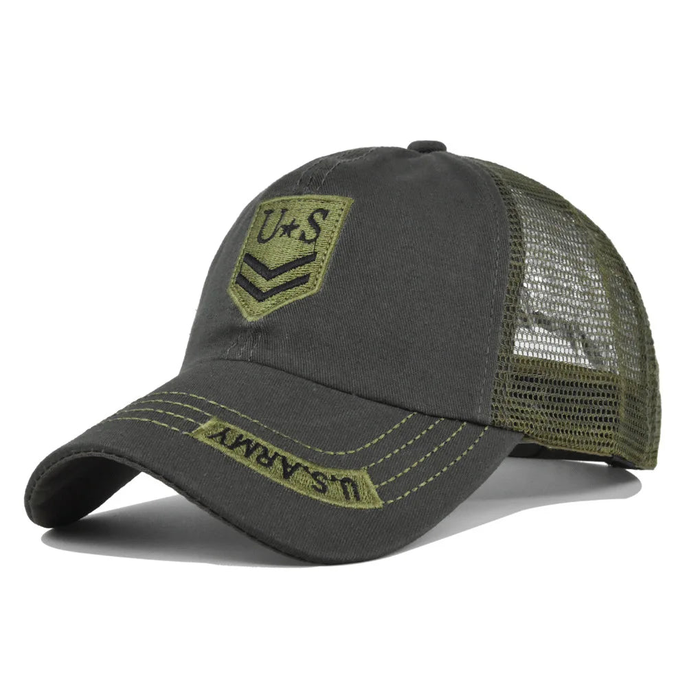 Summer Mesh Baseball Cap Men Adjustable Breathable Cotton Streetwear Outdoor Sports Sun Visor Hat