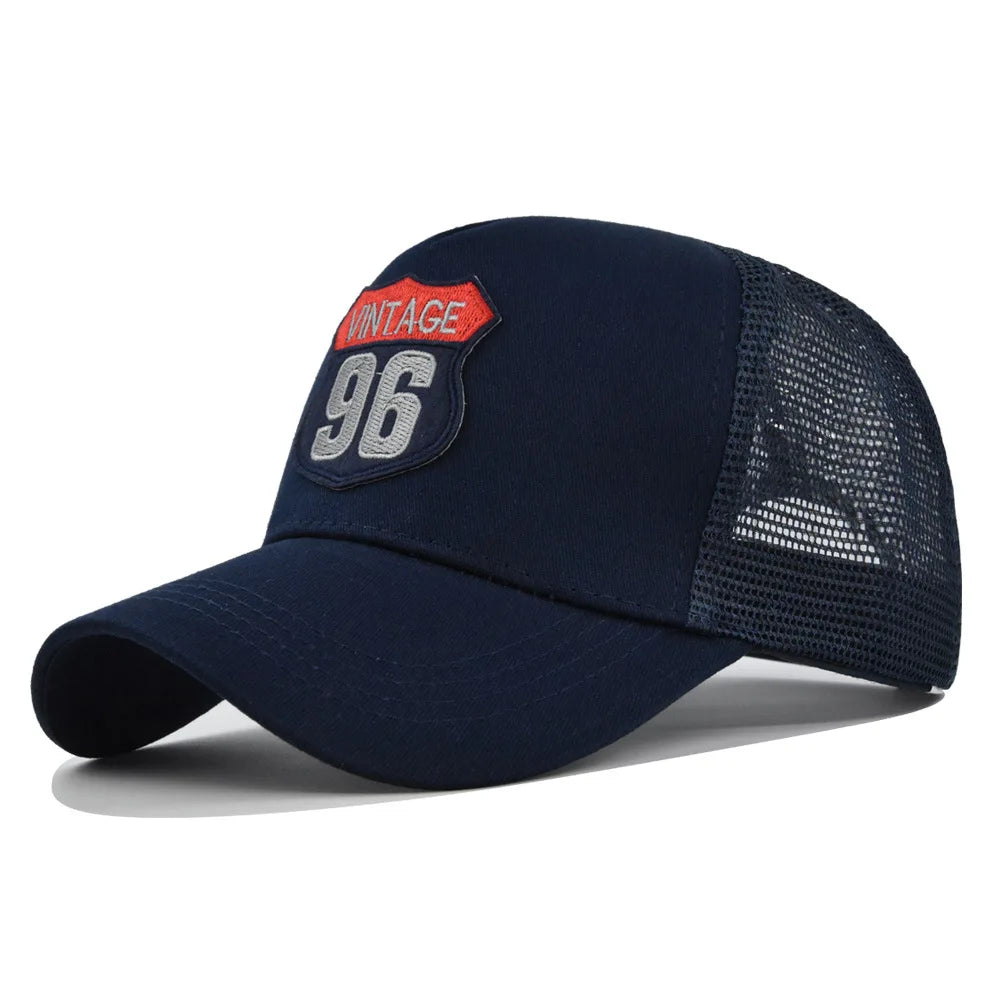 New Unisex Men Women Embroidery Net Breathable Baseball Caps Summer Outdoor Fashion Adjustable Casual Sunscreen Hats Hip Hop Hat