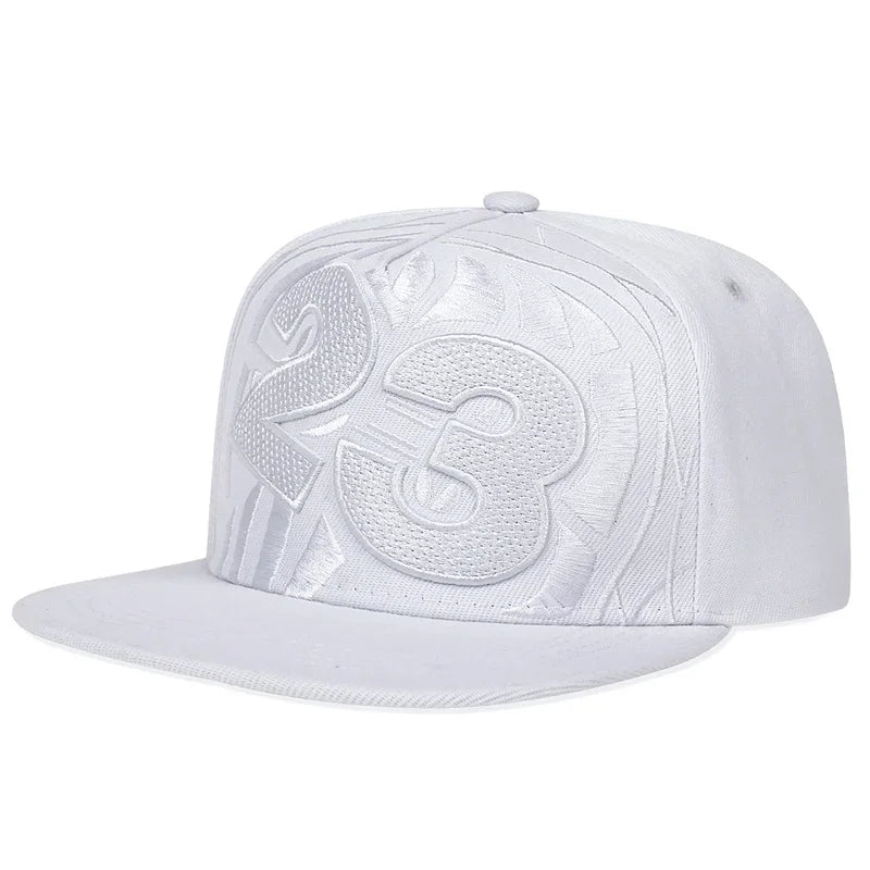 Unisex 23 Basketball Embroidery Hip-Hop Hats Spring Autumn Adjustable Casual Snapback Baseball Caps