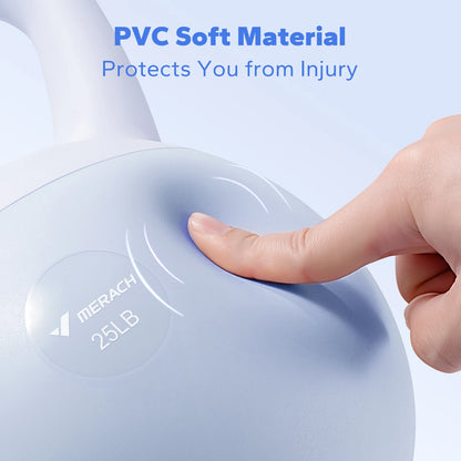 Soft Kettlebell Non-Slip Wide-Grip Handle Cushioned Horizontal Base Filled with Fine Mineral Sand Premium Kettle Bell