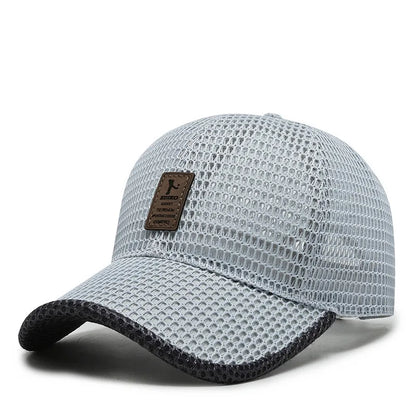 Summer Unisex Men Fishing Baseball Caps Women Breathable Mesh Snapback Hats Black Casual Sport Cap