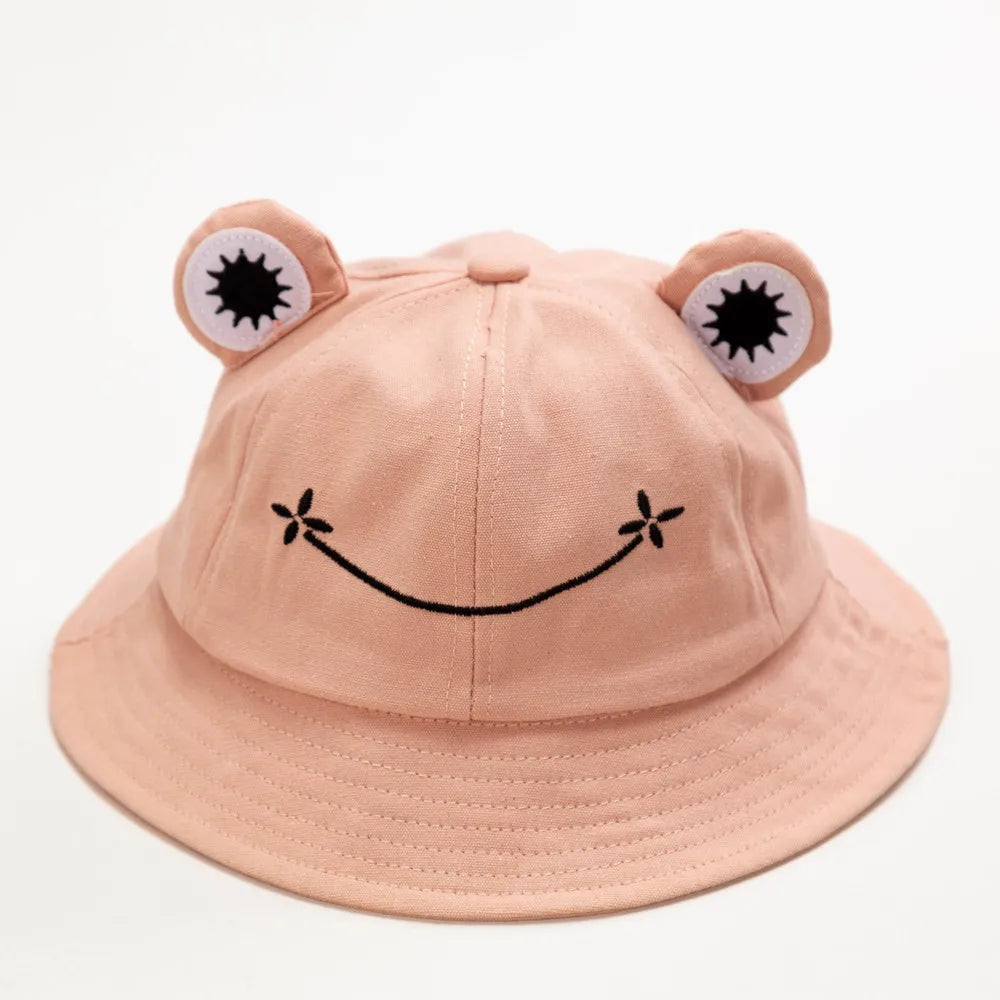 2020 New Fashion Frog Bucket Hat for Women Summer Autumn Plain Women Panama Outdoor Hiking Beach Fishing Cap Sunscreen Female