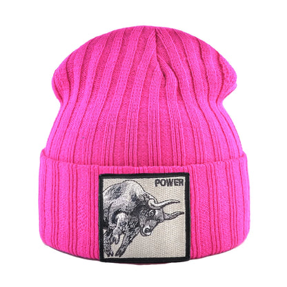 Fashion Skullcap Men Outdoor Streetwear Skullies Beanies Women Knitted Hip Hop Hat Boys Girls Kpop Bonnet Cap Black Knit Beanie