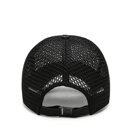 Summer Unisex Men Fishing Baseball Caps Women Breathable Mesh Snapback Hats Black Casual Sport Cap