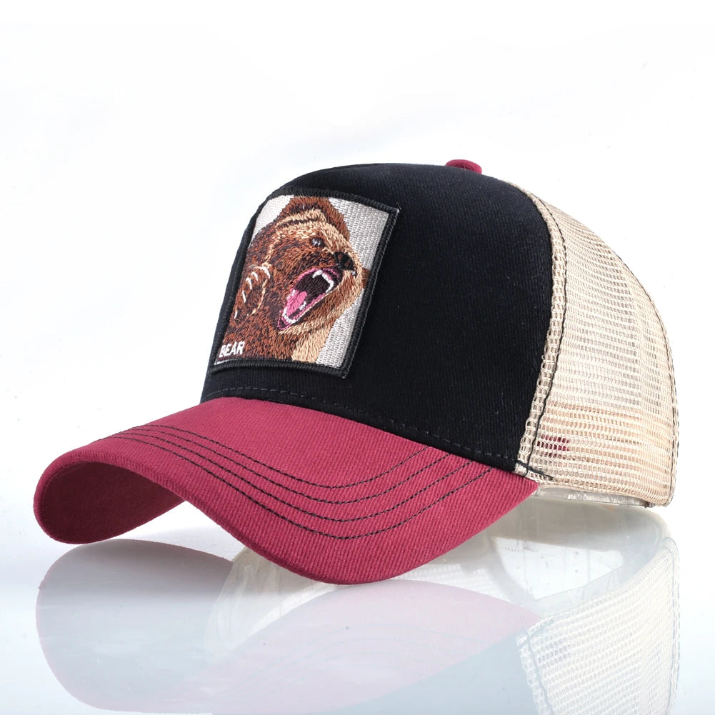 Baseball Caps Men Snapback Hip Hop Hats With Eagle Patch Streetwear Trucker Caps Women Spring Summer Breathable Mesh Visor Bones