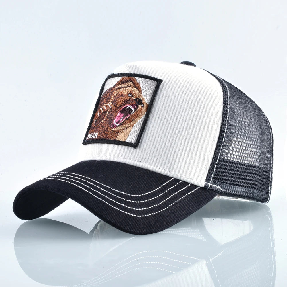Baseball Caps Men Snapback Hip Hop Hats With Eagle Patch Streetwear Trucker Caps Women Spring Summer Breathable Mesh Visor Bones