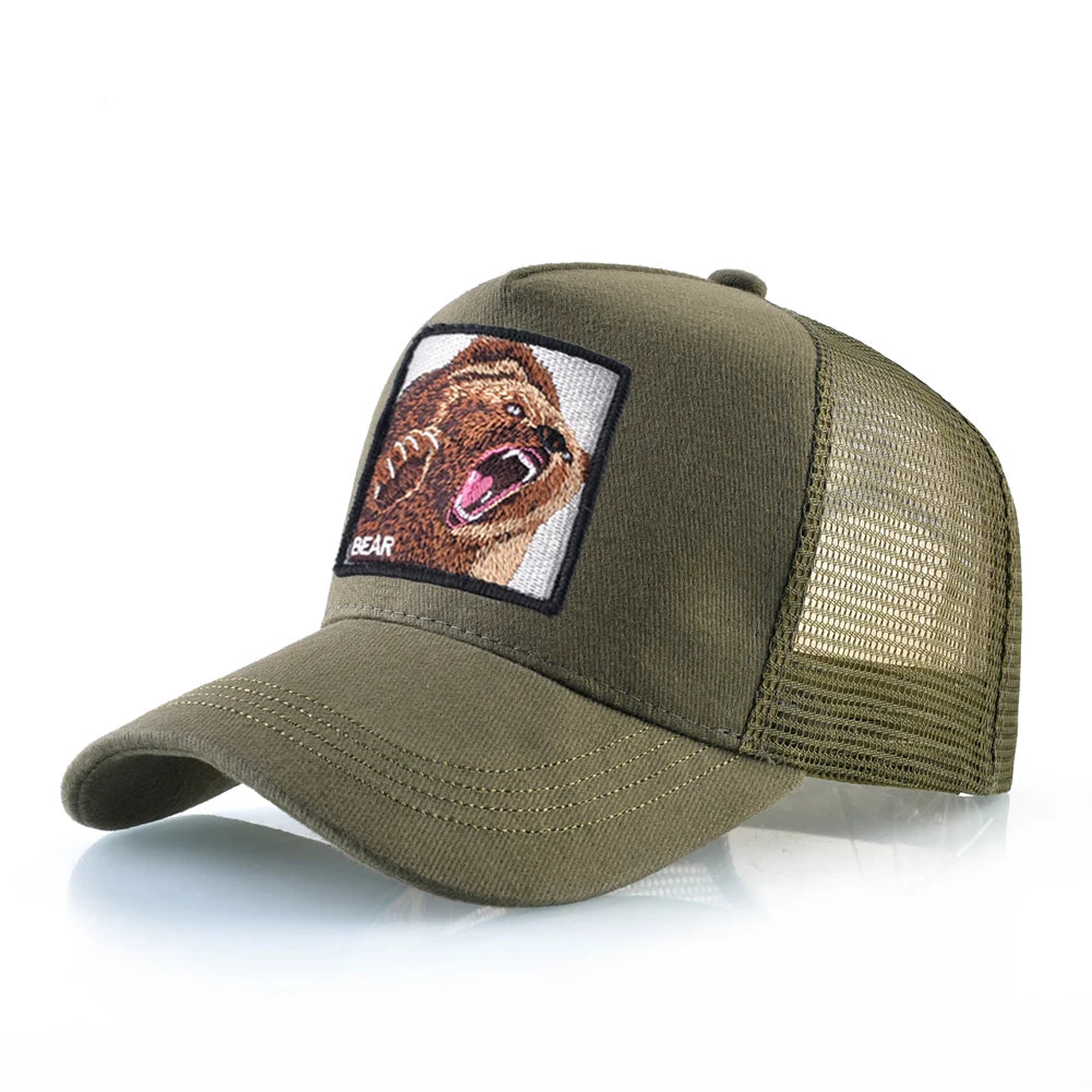 Baseball Caps Men Snapback Hip Hop Hats With Eagle Patch Streetwear Trucker Caps Women Spring Summer Breathable Mesh Visor Bones