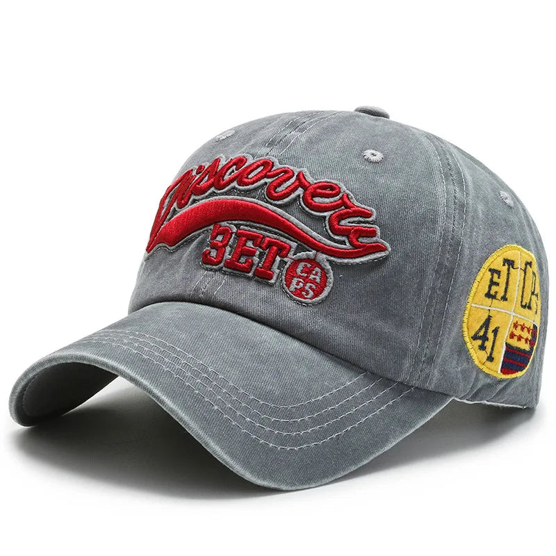 Autumn Women S Men Baseball Cap Solid Color Rebound Letter Embroidery Retro Sun Hat Outdoor Cotton