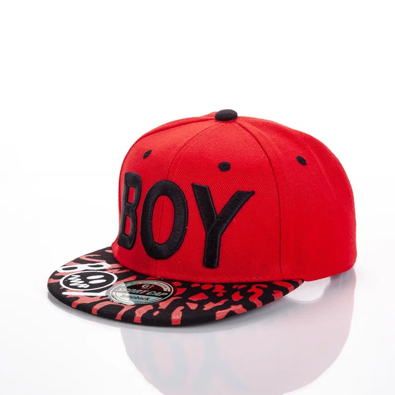 Cool Boy Embroidery Kids Baseball Cap Boys Girls Snapback Hat Four Seasons Children Hip Hop Sun
