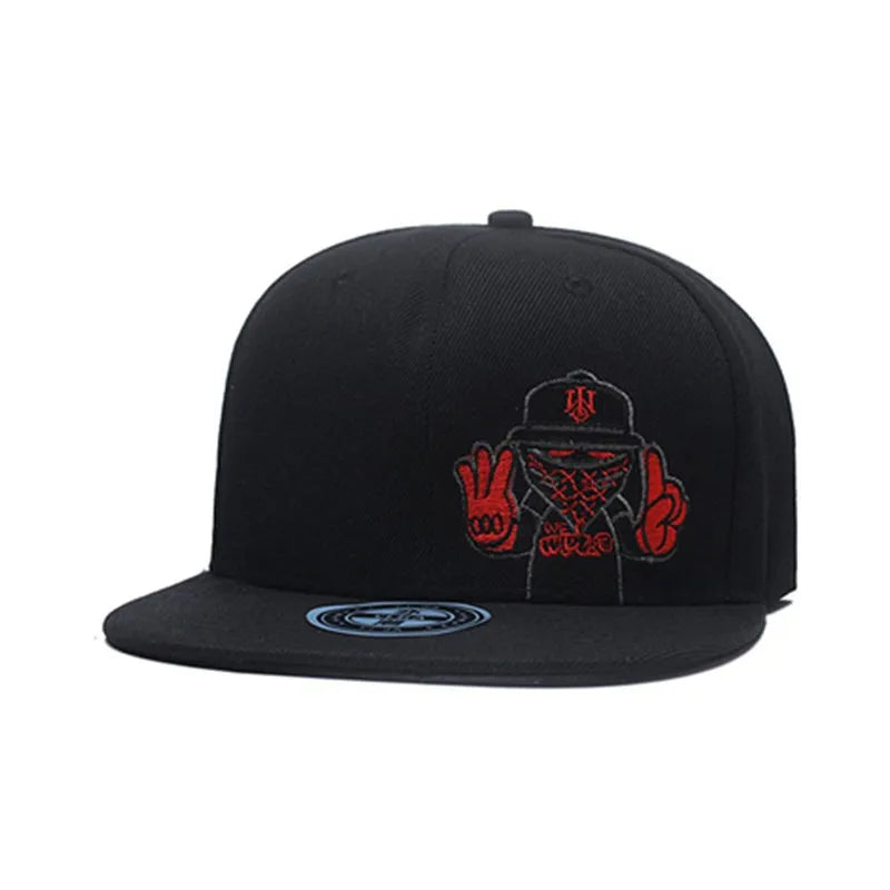 Brand Embroidery Retro Baseball Caps Men Women Bone Snapbacks Black Sports Hats Street Art Hip Hop