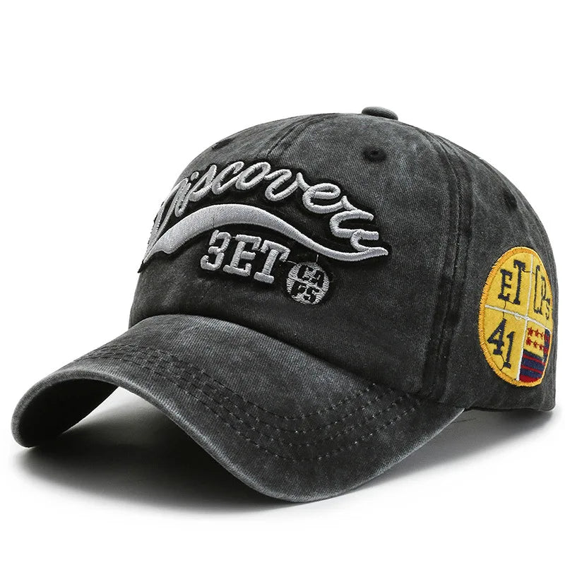 Autumn Women S Men Baseball Cap Solid Color Rebound Letter Embroidery Retro Sun Hat Outdoor Cotton
