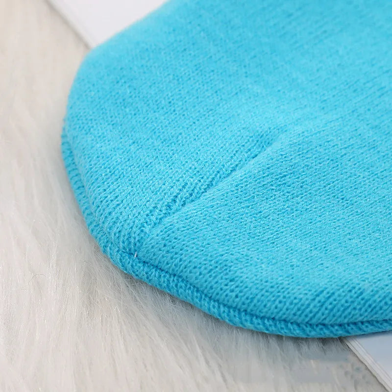 Kids Baby Solid Color Warm Soft Beanies Cap Hat Spring Autumn Winter Newborn Toddler Infant Knitted