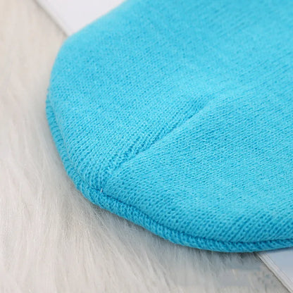 Kids Baby Solid Color Warm Soft Beanies Cap Hat Spring Autumn Winter Newborn Toddler Infant Knitted