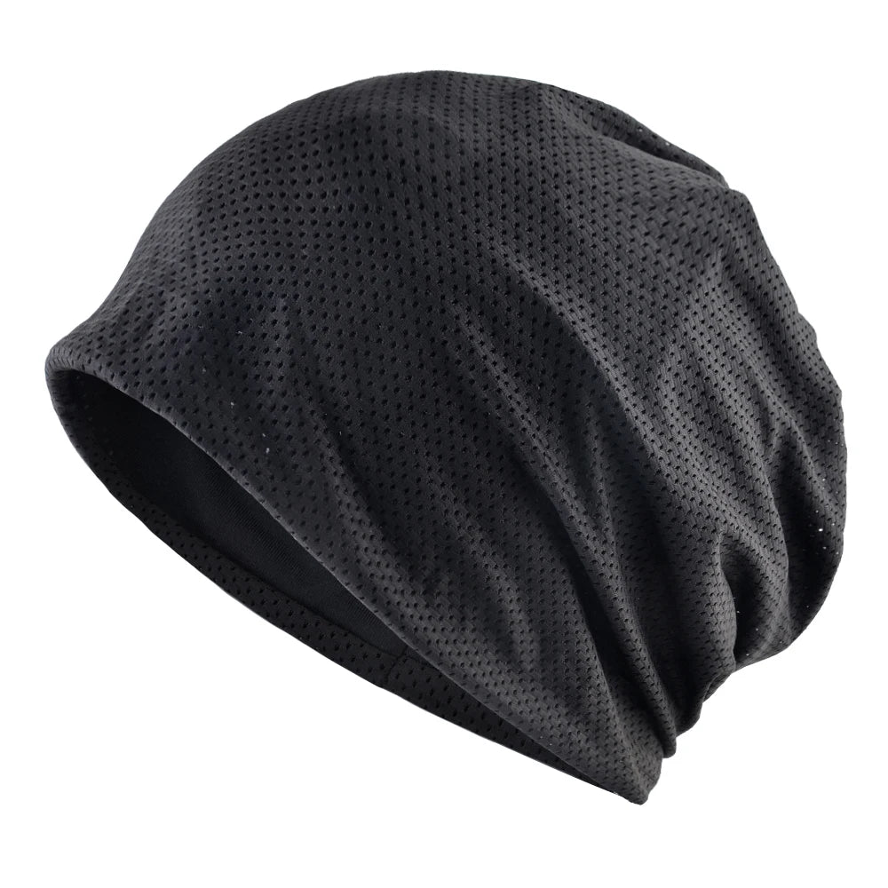 Breathable Beanies Spring Outdoor Casual Skullies Beanies Women Summer Mesh Thin Bonnet Gorras Solid Color Fashion Soft Hat Men
