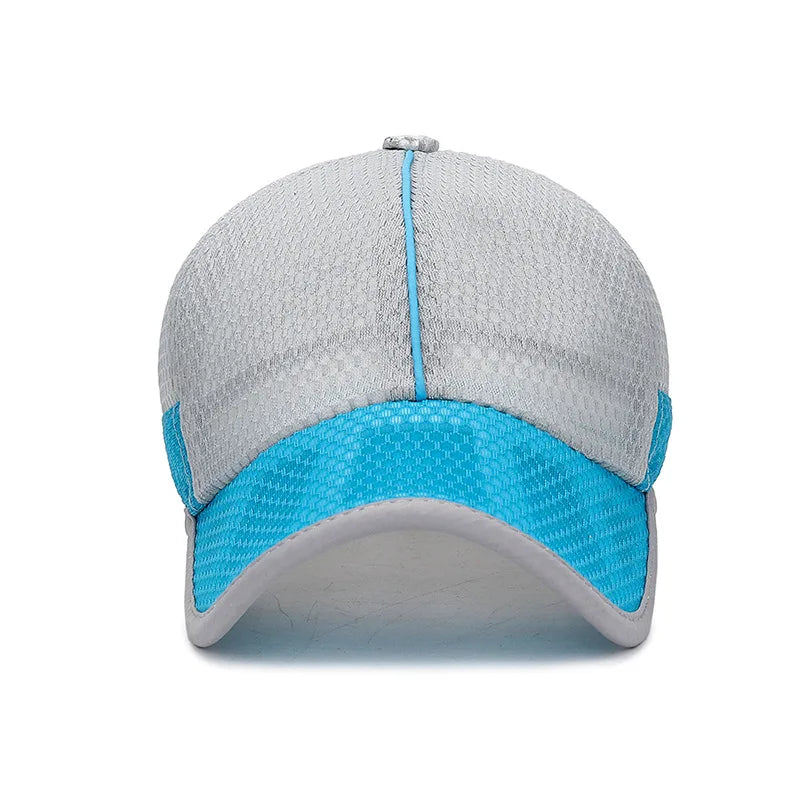 Summer Children Kids Cute Baseball Cap Solid Breathable Snapback Hat Outdoor Cool Mesh Boy Girl Sun