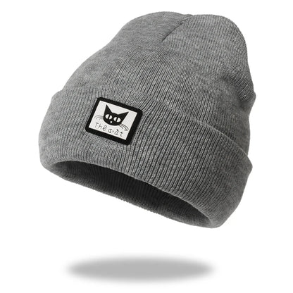 Women Men Knitted Beanie Hat Cap Autumn Winter Male Lady Casual Embroidered Boy Girl