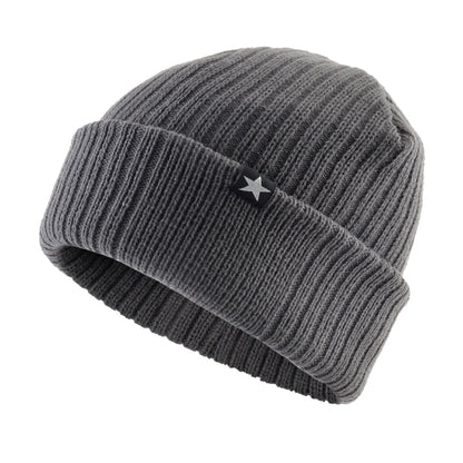 Winter Hats For Men Knitted Wool Solid Color Beanie Hat Men's Warm Skullies Cap Knitting Doulbe Layer Thick Outdoor Ski Bonnet
