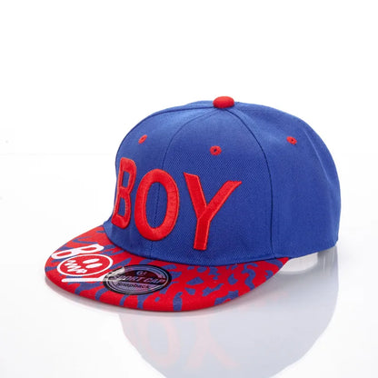 Cool Boy Embroidery Kids Baseball Cap Boys Girls Snapback Hat Four Seasons Children Hip Hop Sun