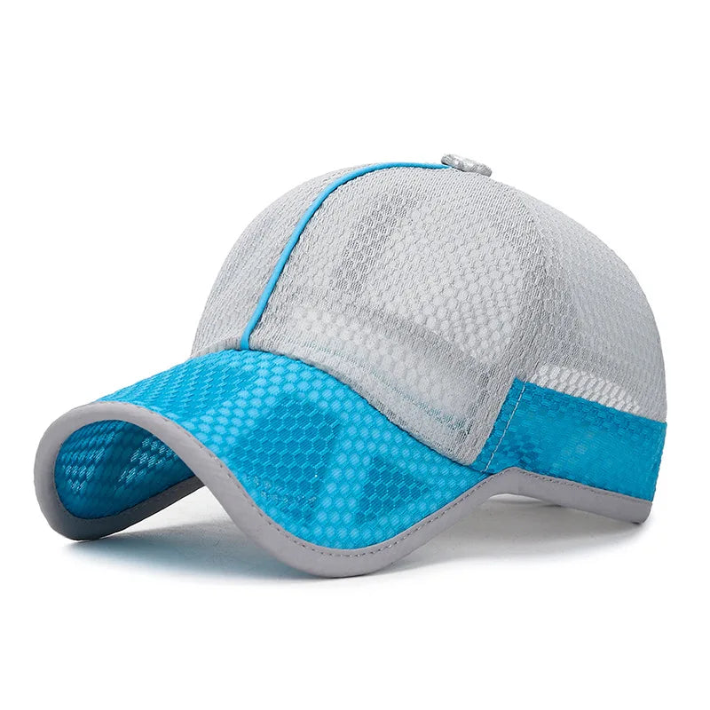Summer Children Kids Cute Baseball Cap Solid Breathable Snapback Hat Outdoor Cool Mesh Boy Girl Sun