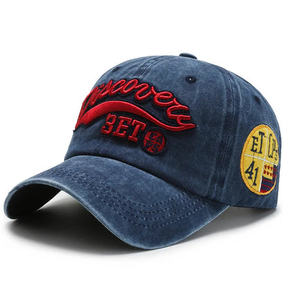 Autumn Women S Men Baseball Cap Solid Color Rebound Letter Embroidery Retro Sun Hat Outdoor Cotton
