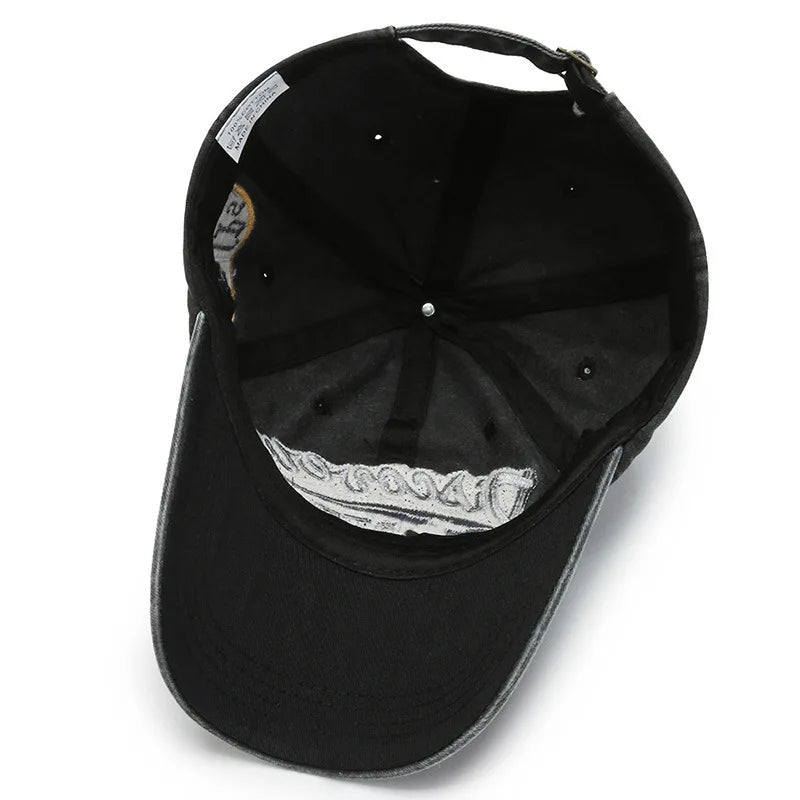 Autumn Women S Men Baseball Cap Solid Color Rebound Letter Embroidery Retro Sun Hat Outdoor Cotton