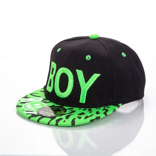 Cool Boy Embroidery Kids Baseball Cap Boys Girls Snapback Hat Four Seasons Children Hip Hop Sun