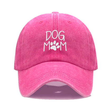 Dog Mom Embroidered Baseball Cap Women Men Adjustable Soft Cotton Dad Hat Unisex Classic Golf Caps