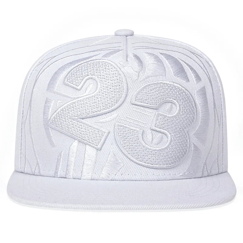 Unisex 23 Basketball Embroidery Hip-Hop Hats Spring Autumn Adjustable Casual Snapback Baseball Caps